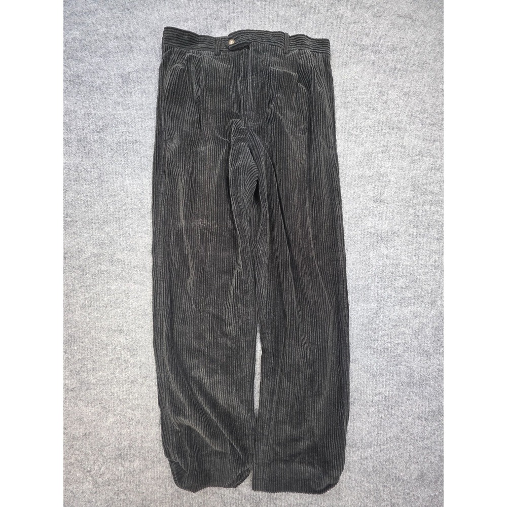 ButtonDown SF Corduroy Pants Trousers Men's 30 x 30 Black Relaxed Fit Pleated